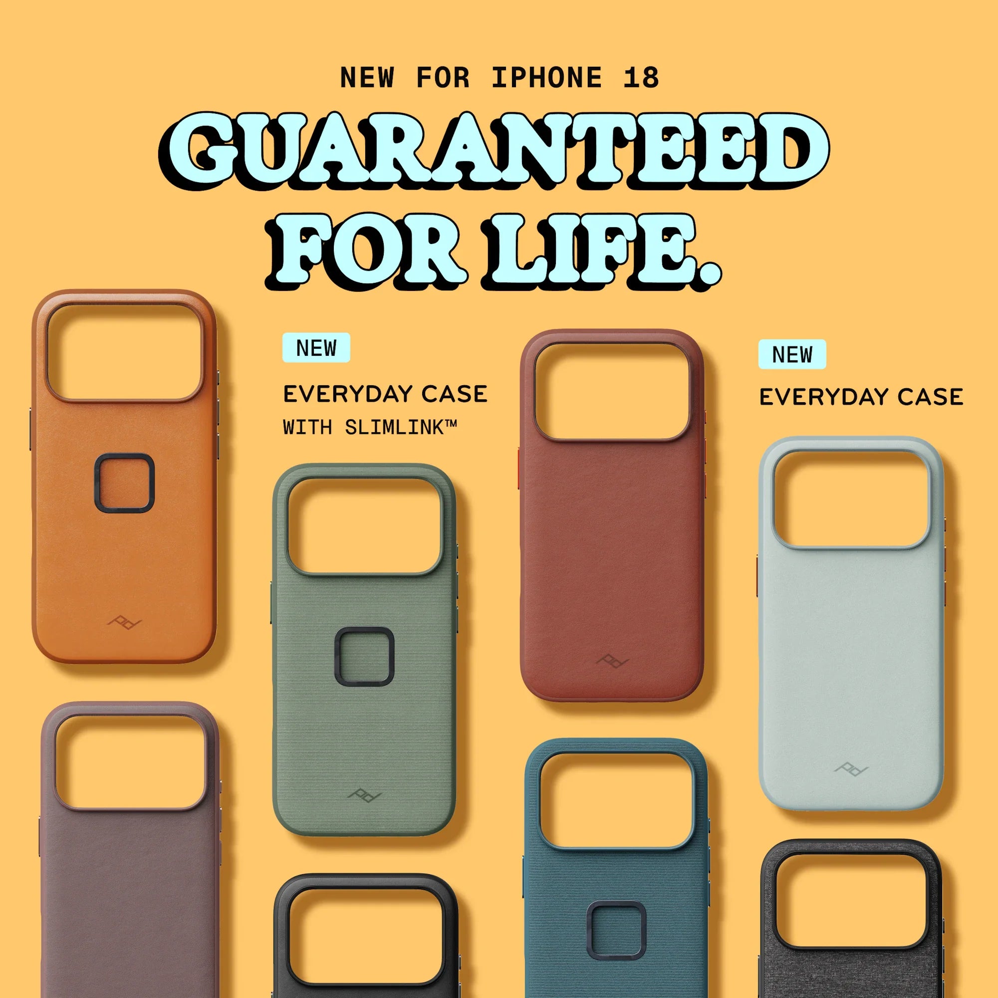 New Peak Design phone cases in multiple colors